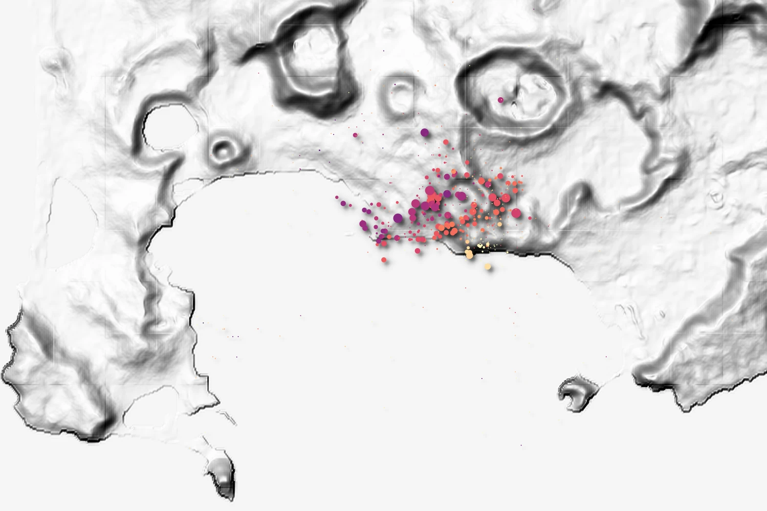 Earthquakes detected by Qseek at Campi Flegrei on 20 May 2024